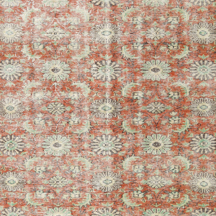 Machine Washable Traditional Rust Pink Rug, wshtr3566