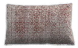 Traditional Classic Rectangular Rose Gold Pink Lumbar Throw Pillow, 13 inch by 19 inch, lbtr3568