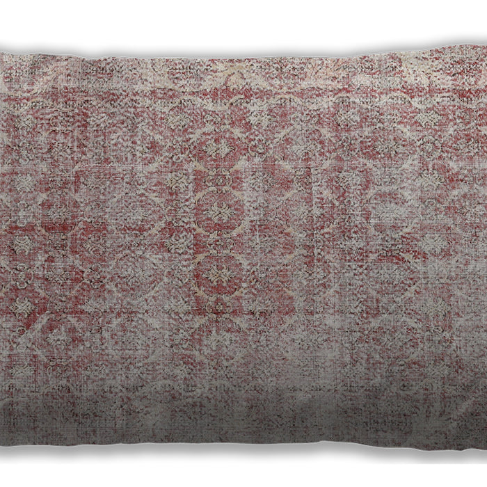 Traditional Classic Rectangular Rose Gold Pink Lumbar Throw Pillow, 13 inch by 19 inch, lbtr3568