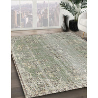 Traditional Khaki Green Persian Rug, tr3569