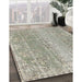 Machine Washable Traditional Khaki Green Rug in a Family Room, wshtr3569