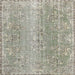 Square Traditional Khaki Green Persian Rug, tr3569