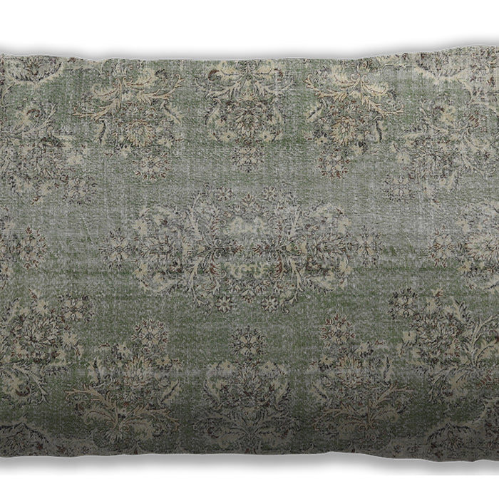 Traditional Classic Rectangular Khaki Green Lumbar Throw Pillow, 13 inch by 19 inch, lbtr3569