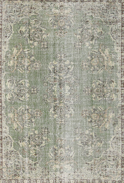 Machine Washable Traditional Khaki Green Rug, wshtr3569