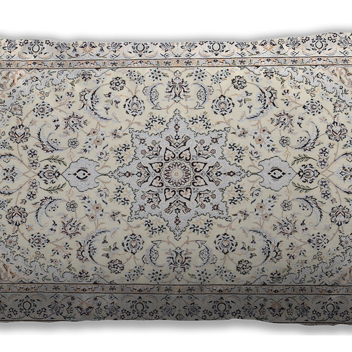 Traditional Classic Rectangular Soft Ivory Beige Lumbar Throw Pillow, 13 inch by 19 inch, lbtr356