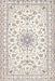 Traditional Soft Ivory Beige Medallion Rug, tr356