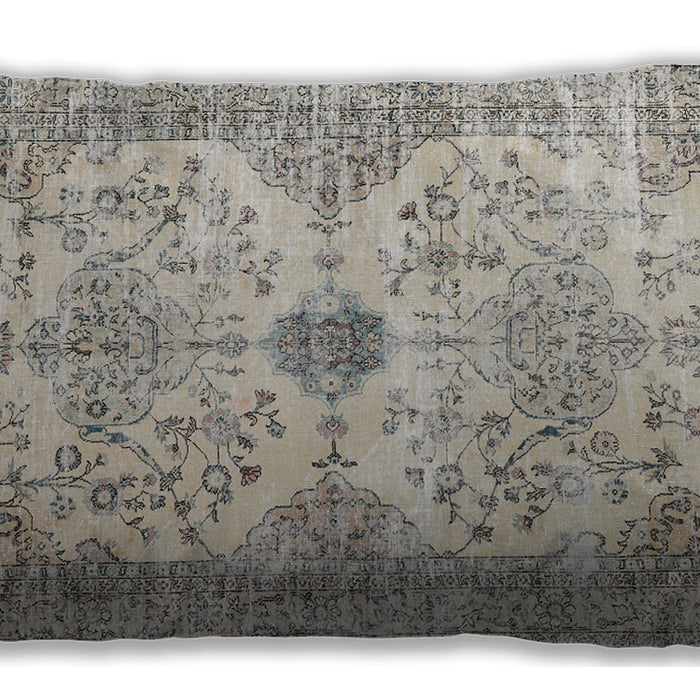 Traditional Classic Rectangular Sage Green Lumbar Throw Pillow, 13 inch by 19 inch, lbtr3570