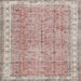 Square Traditional Orange Salmon Pink Persian Rug, tr3572