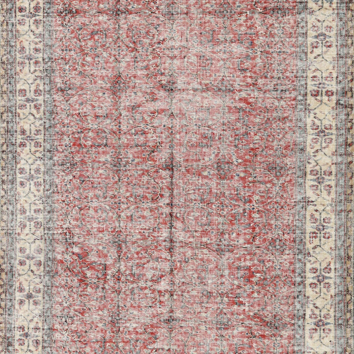 Machine Washable Traditional Orange Salmon Pink Rug, wshtr3572