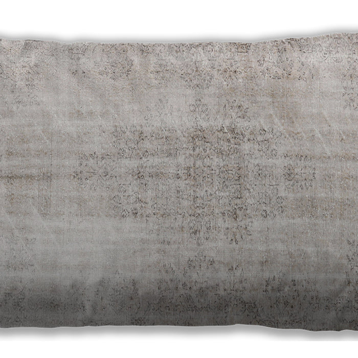 Traditional Classic Rectangular Silver Pink Lumbar Throw Pillow, 13 inch by 19 inch, lbtr3574