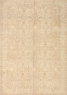 Machine Washable Traditional Brown Gold Rug, wshtr3575