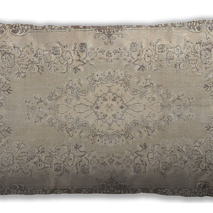 Traditional Classic Rectangular Camel Brown Lumbar Throw Pillow, 13 inch by 19 inch, lbtr3577