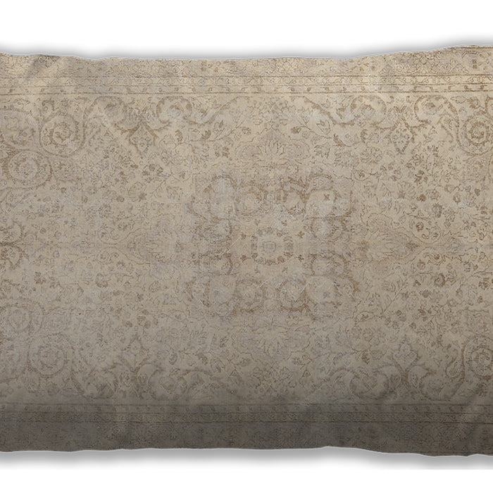 Traditional Classic Rectangular Deep Peach Orange Lumbar Throw Pillow, 13 inch by 19 inch, lbtr3578