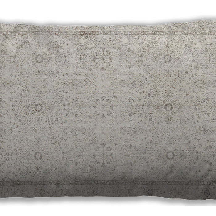 Traditional Classic Rectangular Silver Pink Lumbar Throw Pillow, 13 inch by 19 inch, lbtr3580