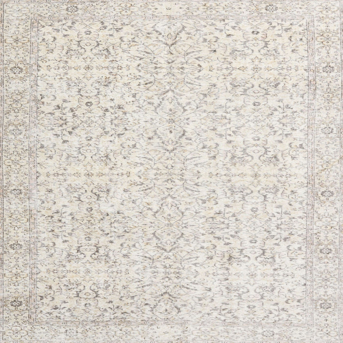 Square Traditional Champagne Beige Persian Rug, tr3581