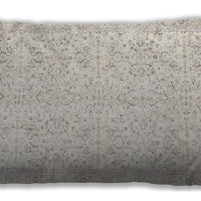 Traditional Classic Rectangular Champagne Beige Lumbar Throw Pillow, 13 inch by 19 inch, lbtr3581
