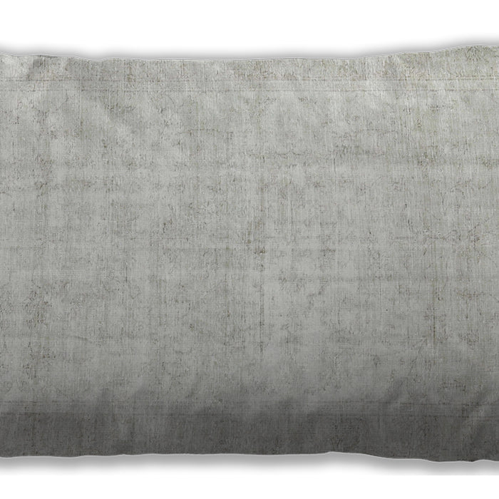 Traditional Classic Rectangular Pale Silver Gray Lumbar Throw Pillow, 13 inch by 19 inch, lbtr3582
