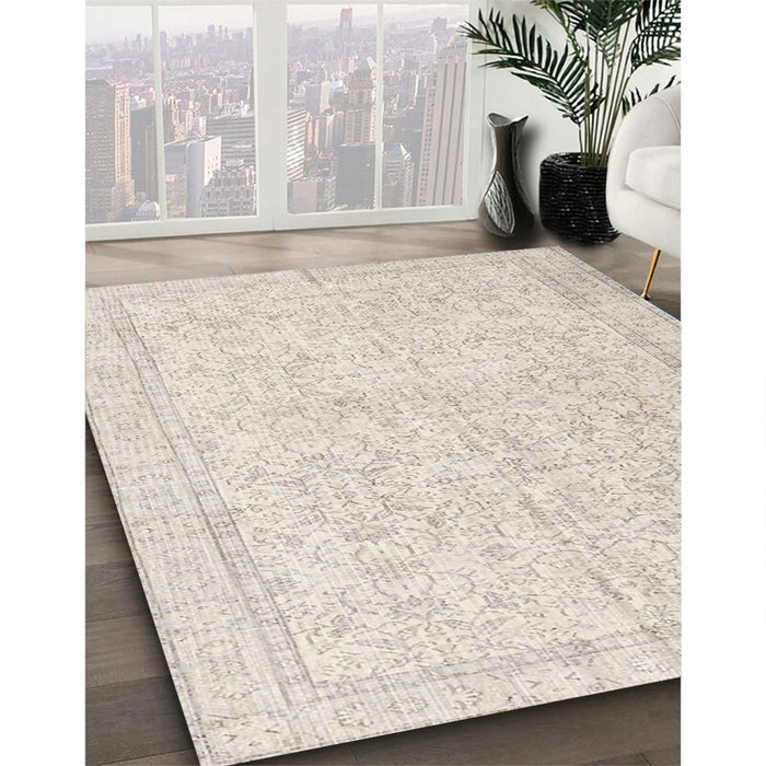 Machine Washable Traditional Tan Brown Rug in a Family Room, wshtr3583