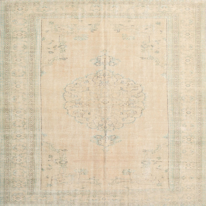 Round Machine Washable Traditional Deep Peach Orange Rug, wshtr3584