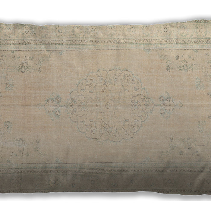 Traditional Classic Rectangular Deep Peach Orange Lumbar Throw Pillow, 13 inch by 19 inch, lbtr3584
