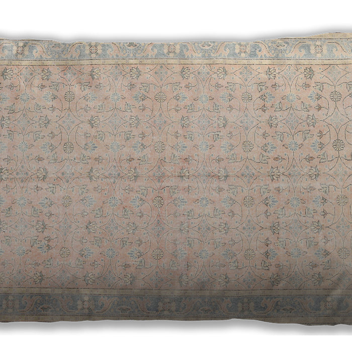 Traditional Classic Rectangular Light Orange Gold Lumbar Throw Pillow, 13 inch by 19 inch, lbtr3585