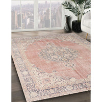 Traditional Light Copper Gold Medallion Rug, tr3586