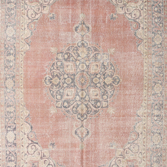 Traditional Light Copper Gold Medallion Rug, tr3586
