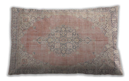 Traditional Classic Rectangular Light Copper Gold Lumbar Throw Pillow, 13 inch by 19 inch, lbtr3586