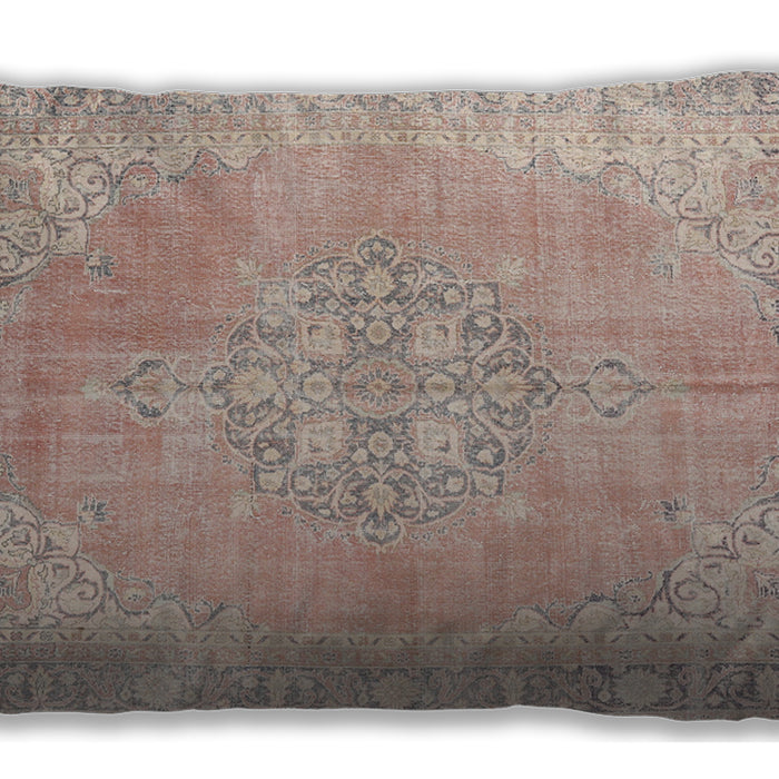 Traditional Classic Rectangular Light Copper Gold Lumbar Throw Pillow, 13 inch by 19 inch, lbtr3586