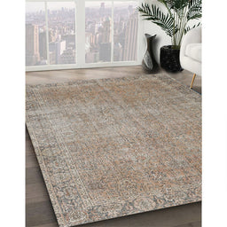Traditional Light French Beige Brown Persian Rug in Family Room, tr3587
