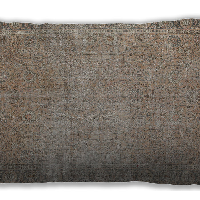 Traditional Classic Rectangular Light French Beige Brown Lumbar Throw Pillow, 13 inch by 19 inch, lbtr3587
