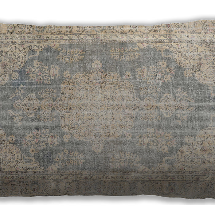 Traditional Classic Rectangular Desert Sand Beige Lumbar Throw Pillow, 13 inch by 19 inch, lbtr3588