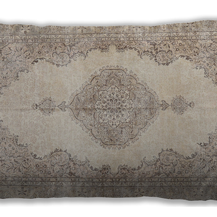 Traditional Classic Rectangular Camel Brown Lumbar Throw Pillow, 13 inch by 19 inch, lbtr3589