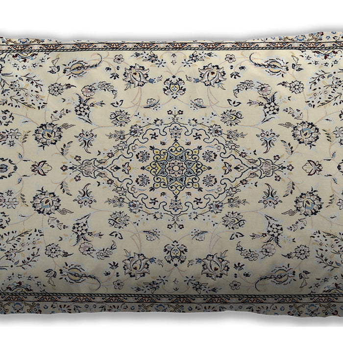 Traditional Classic Rectangular Parchment Beige Lumbar Throw Pillow, 13 inch by 19 inch, lbtr358