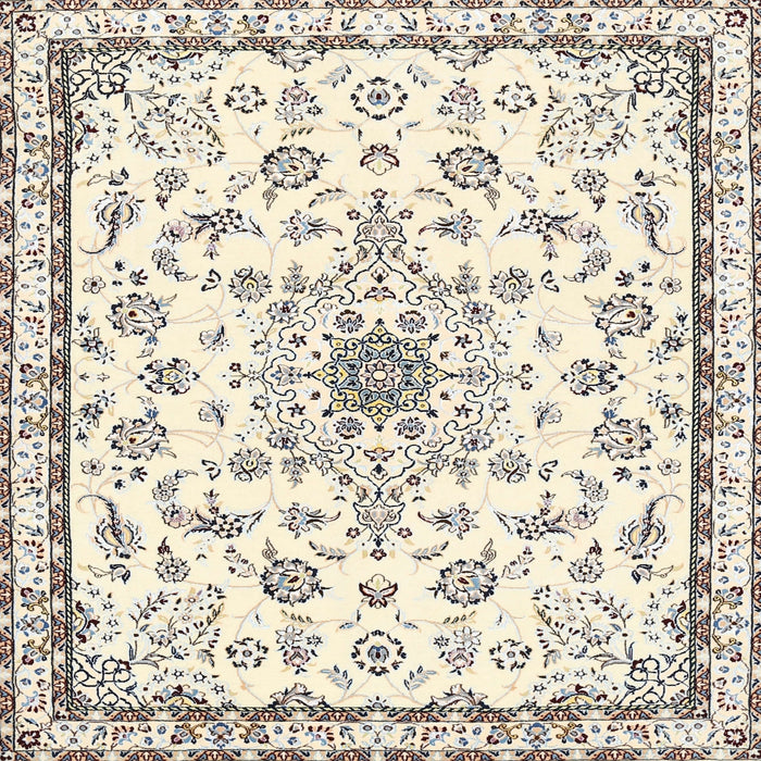 Square Traditional Beige Medallion Rug, tr358