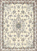 Machine Washable Traditional Parchment Beige Rug, wshtr358