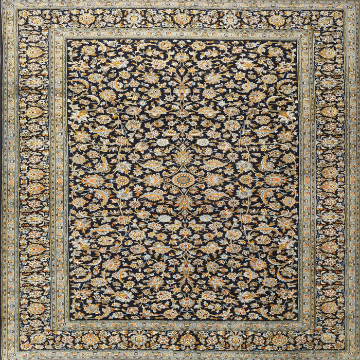 Round Machine Washable Traditional Dark Brown Rug, wshtr3591