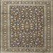 Round Machine Washable Traditional Dark Brown Rug, wshtr3591