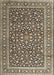 Machine Washable Traditional Dark Brown Rug, wshtr3591