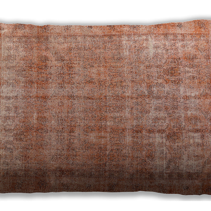 Traditional Classic Rectangular Light Salmon Rose Pink Lumbar Throw Pillow, 13 inch by 19 inch, lbtr3592