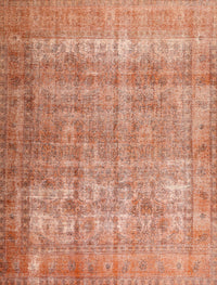 Machine Washable Traditional Light Salmon Rose Pink Rug, wshtr3592