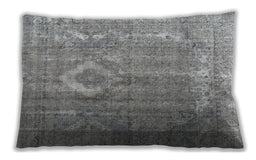 Traditional Classic Rectangular Cloud Gray Lumbar Throw Pillow, 13 inch by 19 inch, lbtr3593