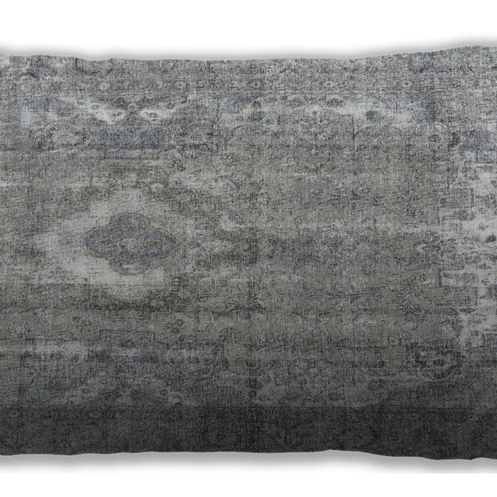 Traditional Classic Rectangular Cloud Gray Lumbar Throw Pillow, 13 inch by 19 inch, lbtr3593