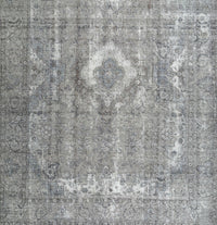 Machine Washable Traditional Cloud Gray Rug, wshtr3593