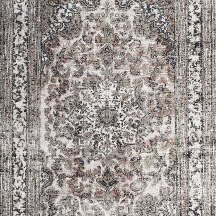 Machine Washable Traditional Pale Silver Gray Rug, wshtr3595