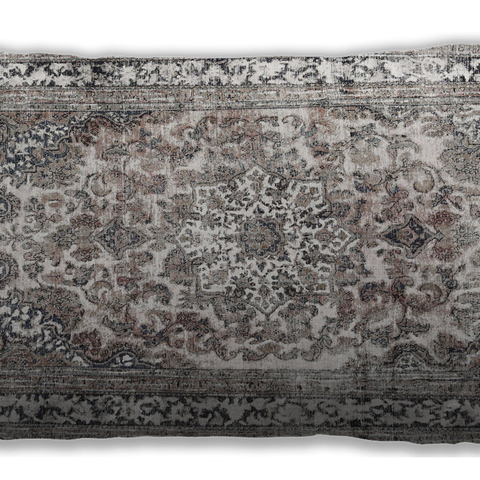 Traditional Classic Rectangular Pale Silver Gray Lumbar Throw Pillow, 13 inch by 19 inch, lbtr3595