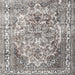 Square Traditional Pale Silver Gray Persian Rug, tr3595