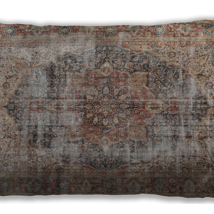 Traditional Classic Rectangular Sienna Brown Lumbar Throw Pillow, 13 inch by 19 inch, lbtr3596