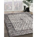 Machine Washable Traditional Carbon Gray Rug in a Family Room, wshtr3597