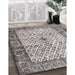 Traditional Carbon Gray Persian Rug in Family Room, tr3597